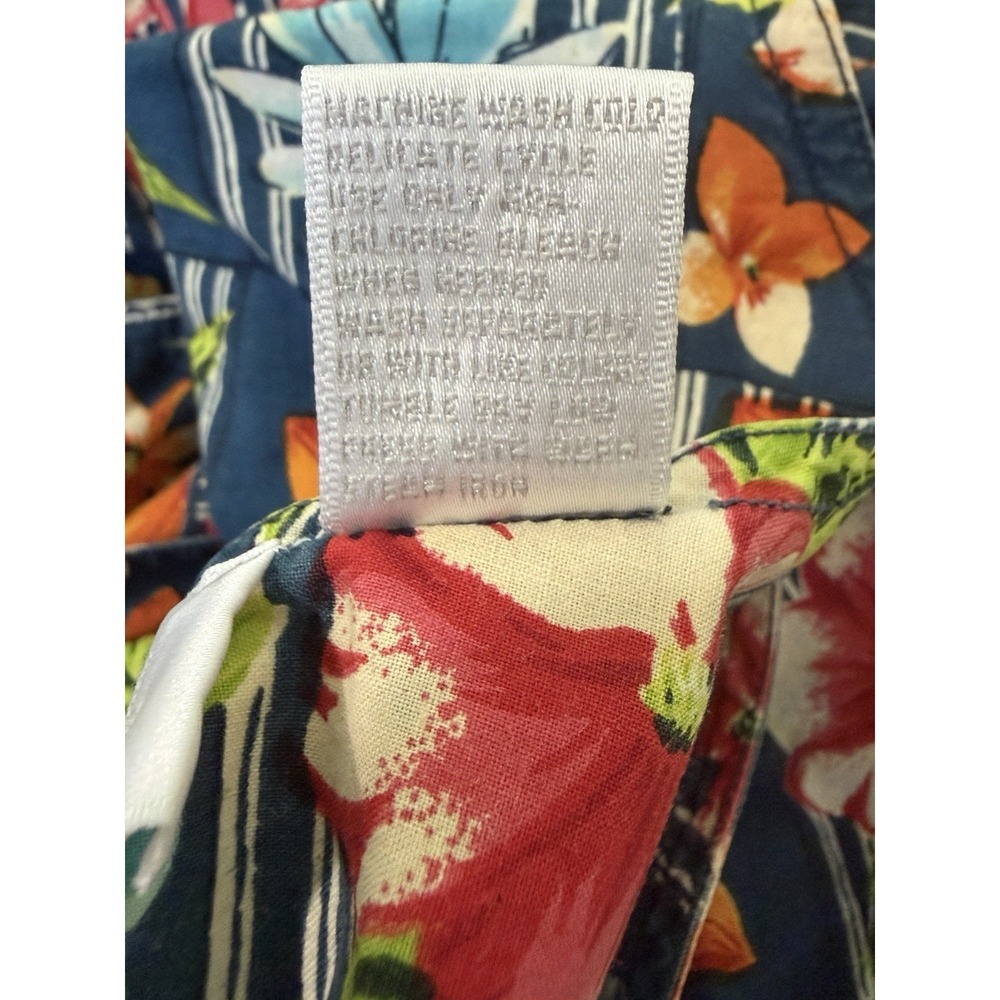 Women's Vintage-Style Colorful Floral Patchwork Patio Dress with Pockets Size 1X - Picture 7 of 7